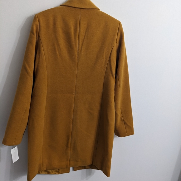 Mustard yellow longline coat - Picture 2 of 5
